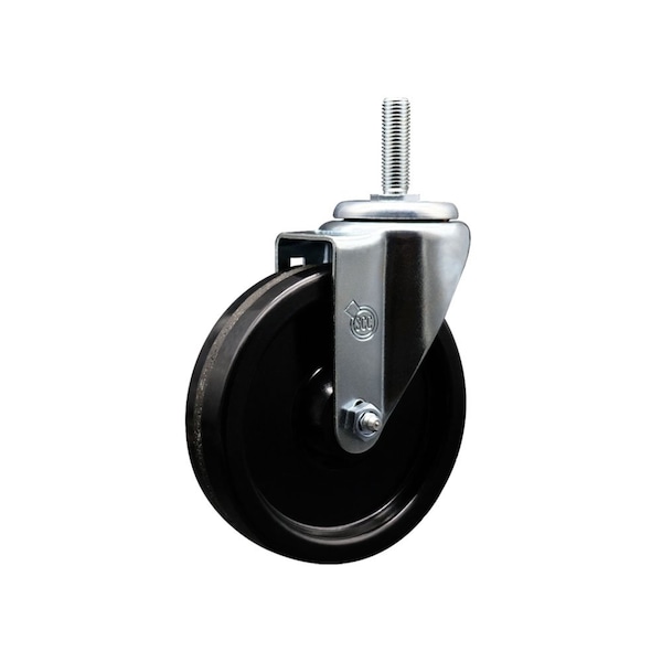 5 Inch Phenolic Wheel Swivel 34 Inch Threaded Stem Caster Service Caster